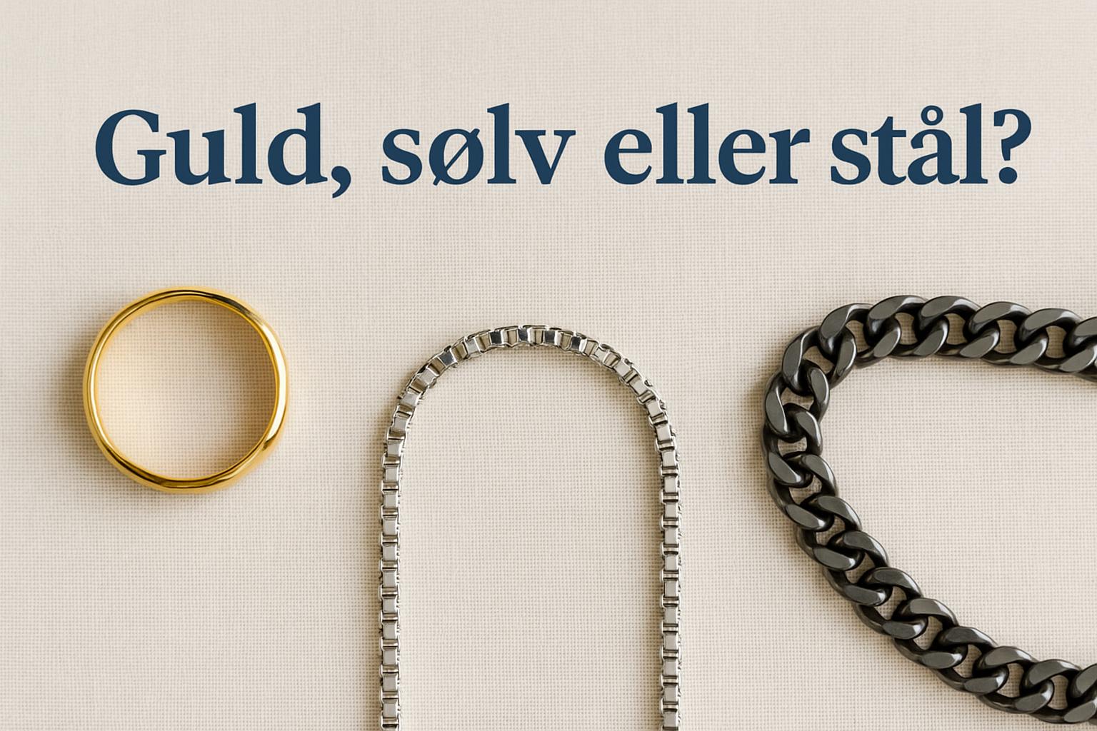 Guld, sølv eller stål? Vælg det rigtige materiale til dit smykke
