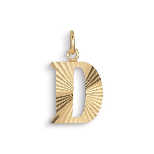 Jane Kønig bogstavvedhæng i forgyldt sølv, A, 14 mm