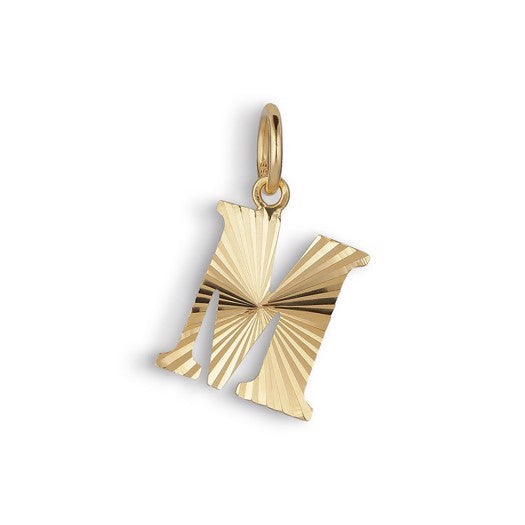 Jane Kønig bogstavvedhæng i forgyldt sølv, A, 14 mm