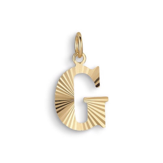 Jane Kønig bogstavvedhæng i forgyldt sølv, A, 14 mm