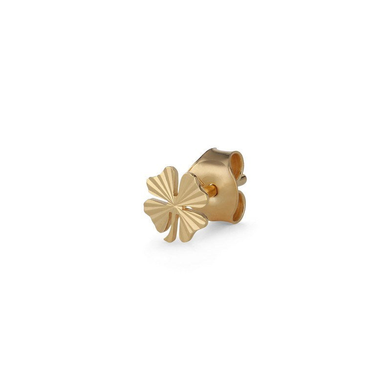 Reflection Clover ørering fra Jane Kønig i 18 karat forgyldt sølv med kløverdesign – 1 stk.