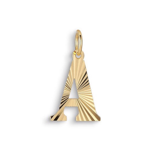 Jane Kønig bogstavvedhæng i forgyldt sølv, A, 14 mm