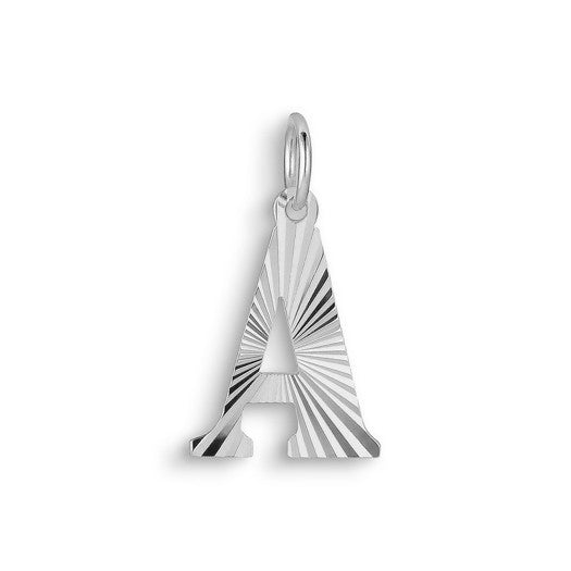 Reflection Letters vedhæng i sølv med bogstav A, 14 mm fra Jane Kønig.