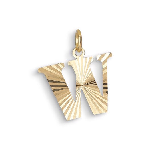 Jane Kønig bogstavvedhæng i forgyldt sølv, A, 14 mm