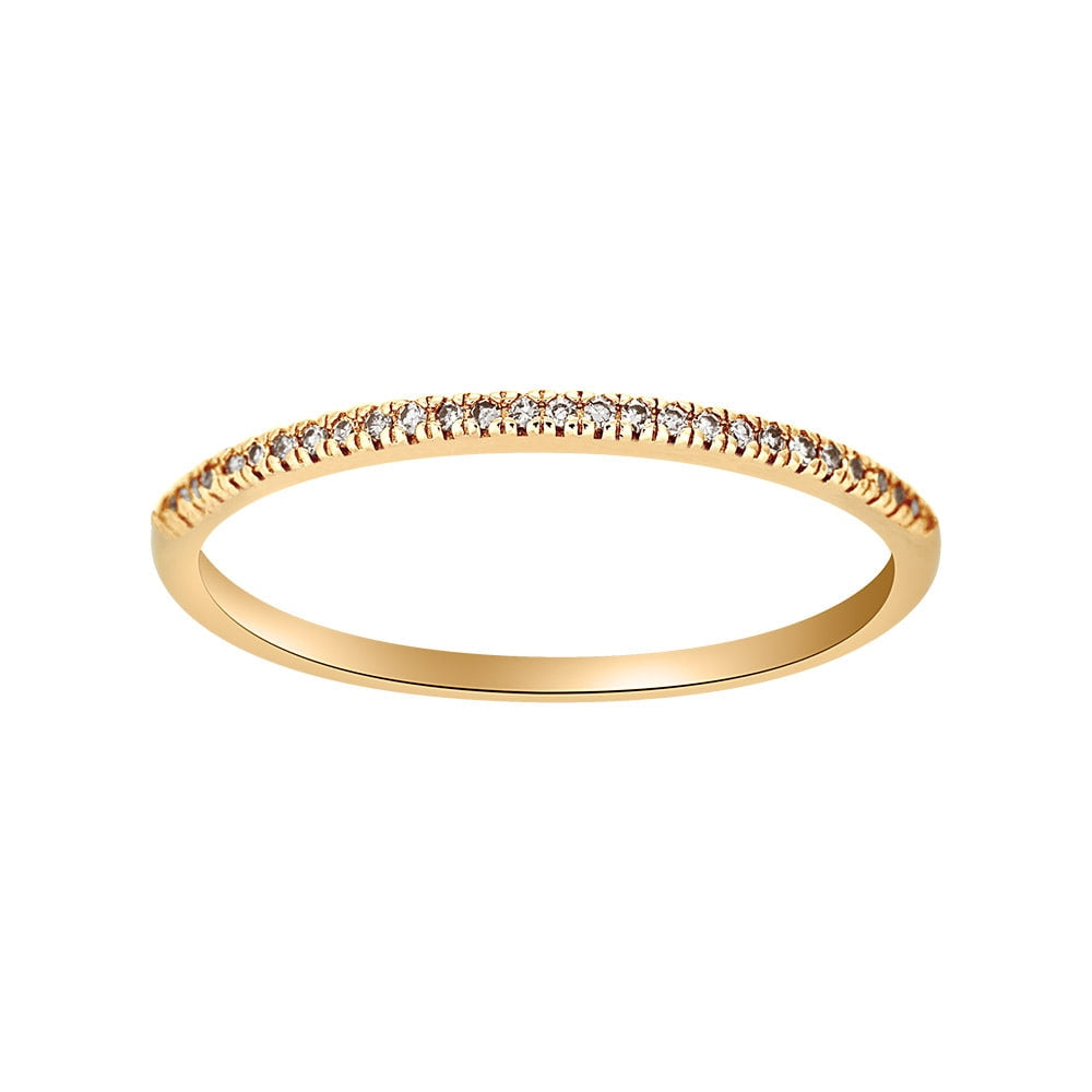 Klassisk Siersbøl alliancering i 14 karat guld med 0,05 ct diamanter