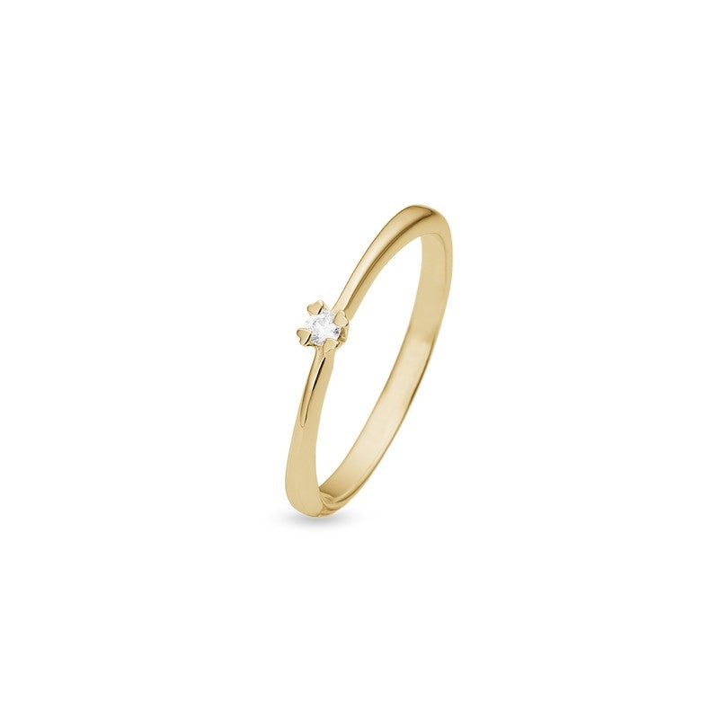 Aagaard Mary diamantring i 8 kt guld med lab-grown diamant 0,03–0,20 ct