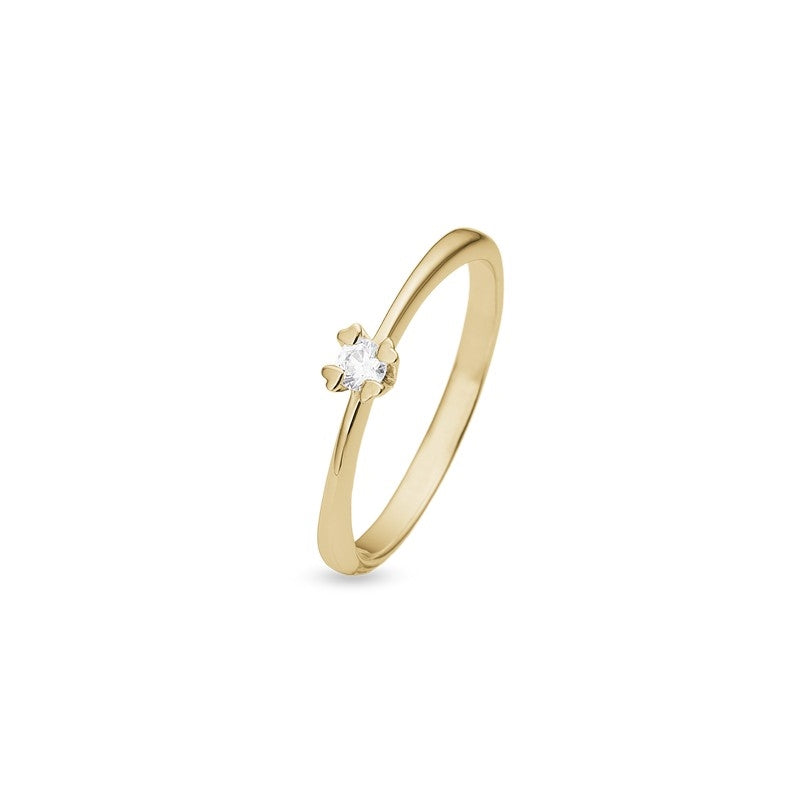 Aagaard Mary diamantring i 8 kt guld med lab-grown diamant 0,03–0,20 ct