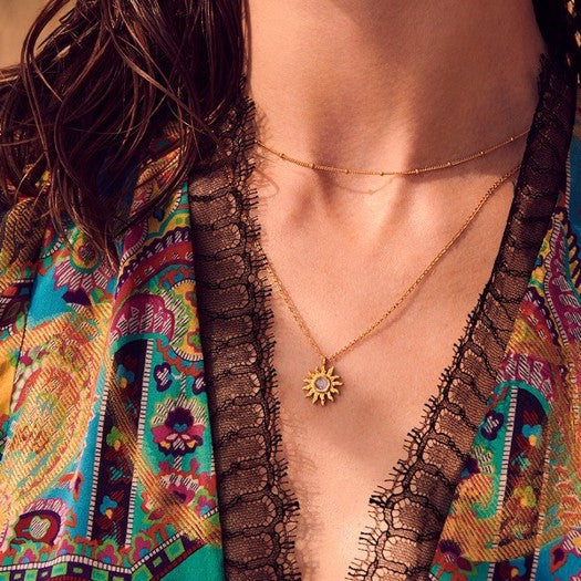 Nala choker halskæde i sølv fra Maanesten 40 cm