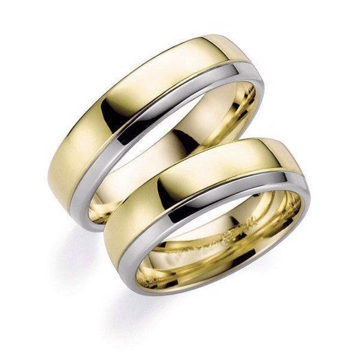 Tidløse Aagaard vielsesringe i 14 karat guld og hvidguld 6 mm