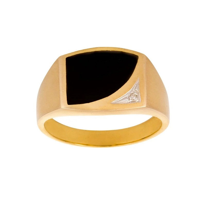 Son of Noa signetring fra Nordahl Andersen i 8 eller 14 karat guld med sort onyx og diamant.