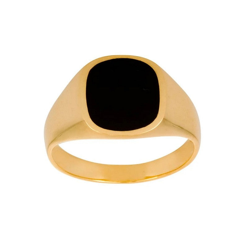 Son of Noa signetring fra Nordahl Andersen i 8 eller 14 karat guld med firkantet sort onyx.