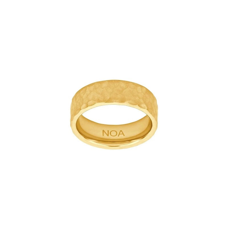 Son of Noa herrering i forgyldt rustfrit stål med hamret overflade 8 mm