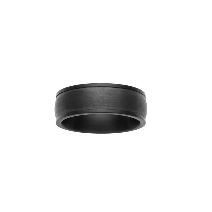 Son of Noa herrering fra Nordahl Andersen i stål med IP black og carbon-detalje, 8 mm bred.