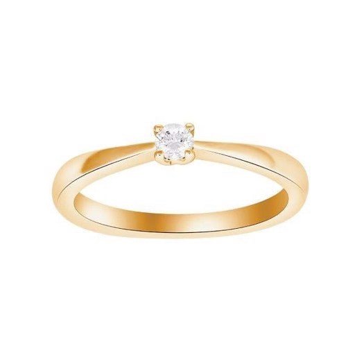 Siersbøl Heart ring i 14 karat guld med diamant (0,05–0,25 ct)