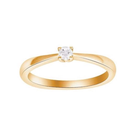 Siersbøl Heart ring i 14 karat guld med diamant (0,05–0,25 ct)