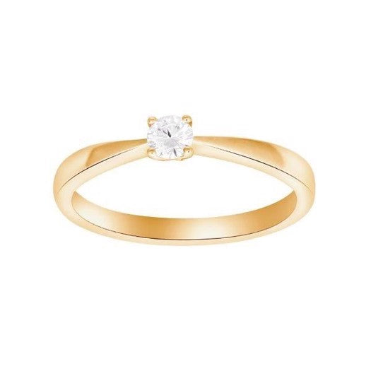 Siersbøl Heart ring i 14 karat guld med diamant (0,05–0,25 ct)