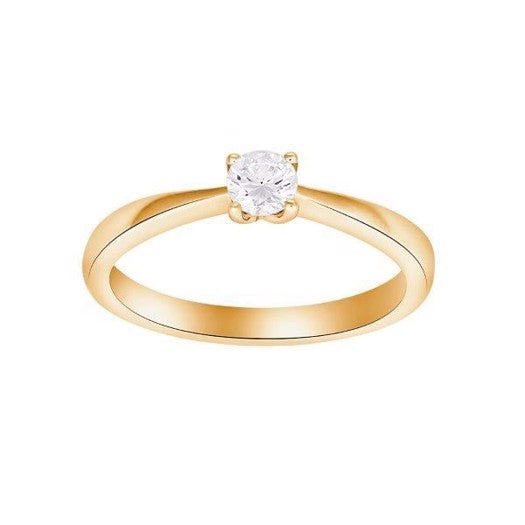 Siersbøl Heart ring i 14 karat guld med diamant (0,05–0,25 ct)