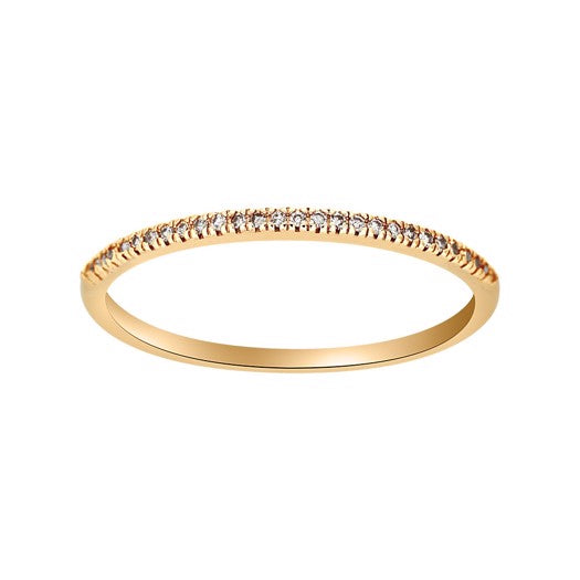 Klassisk Siersbøl alliancering i 14 karat guld med 0,05 ct diamanter