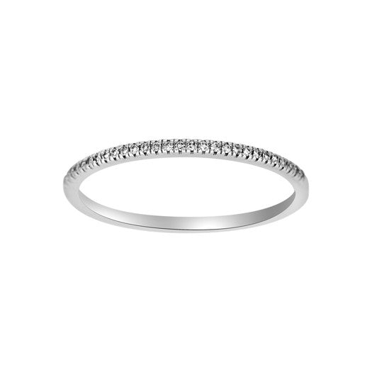 Siersbøl Heart alliancering i 14 karat hvidguld med 0,05 ct diamanter