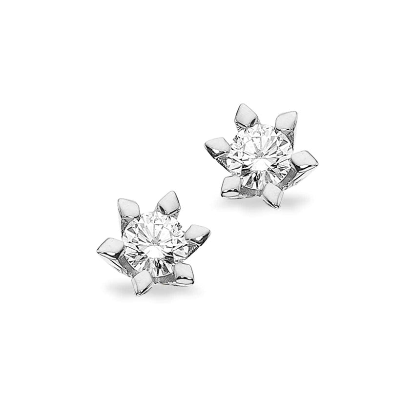 Victoria ørestikker i 14 kt hvidguld med diamanter (0,10–0,50 ct) fra Scrouples