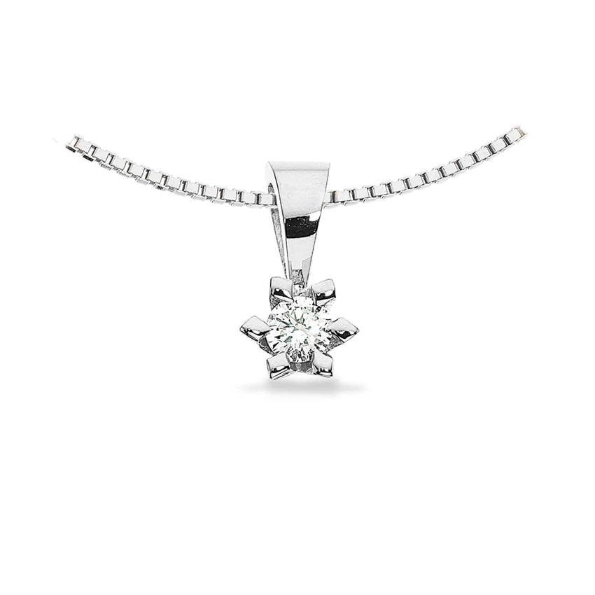 Victoria vedhæng i 14 kt hvidguld med diamant (0,05–0,50 ct) fra Scrouples