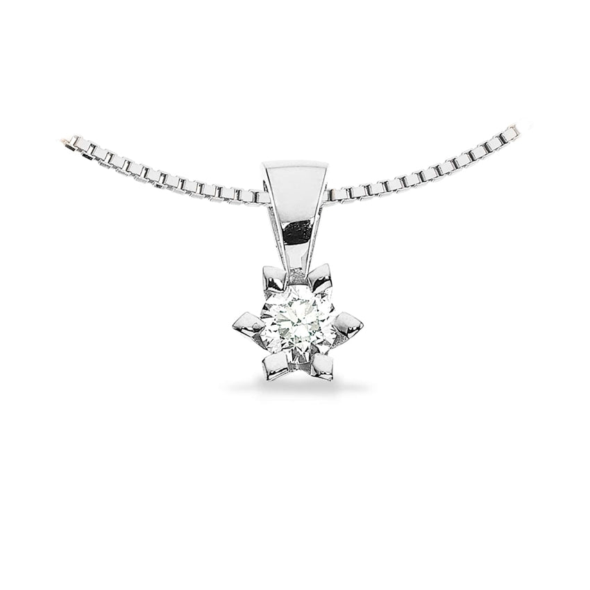 Victoria vedhæng i 14 kt hvidguld med diamant (0,05–0,50 ct) fra Scrouples