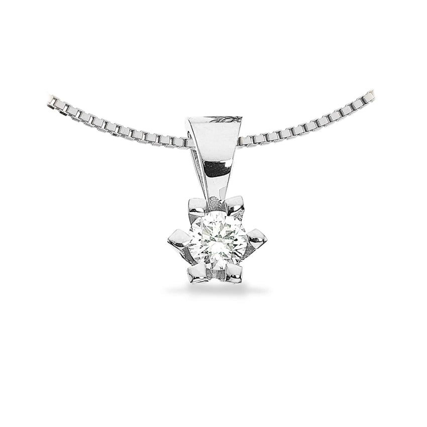 Victoria vedhæng i 14 kt hvidguld med diamant (0,05–0,50 ct) fra Scrouples