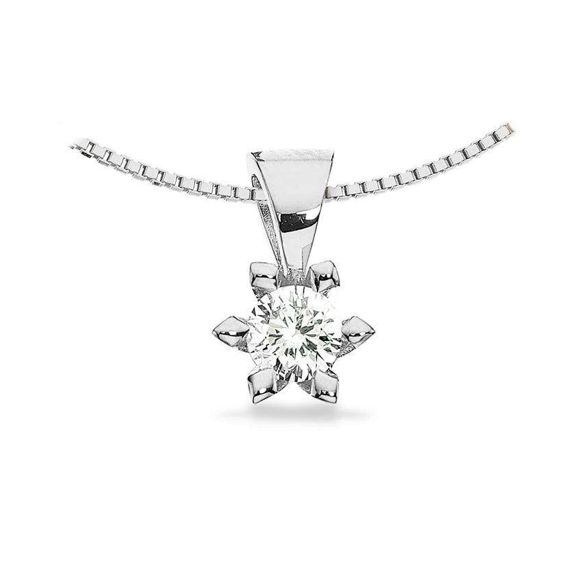 Victoria vedhæng i 14 kt hvidguld med diamant (0,05–0,50 ct) fra Scrouples