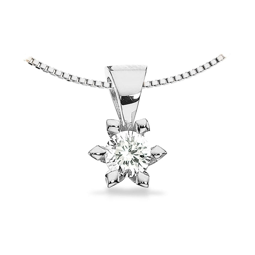 Victoria vedhæng i 14 kt hvidguld med diamant (0,05–0,50 ct) fra Scrouples