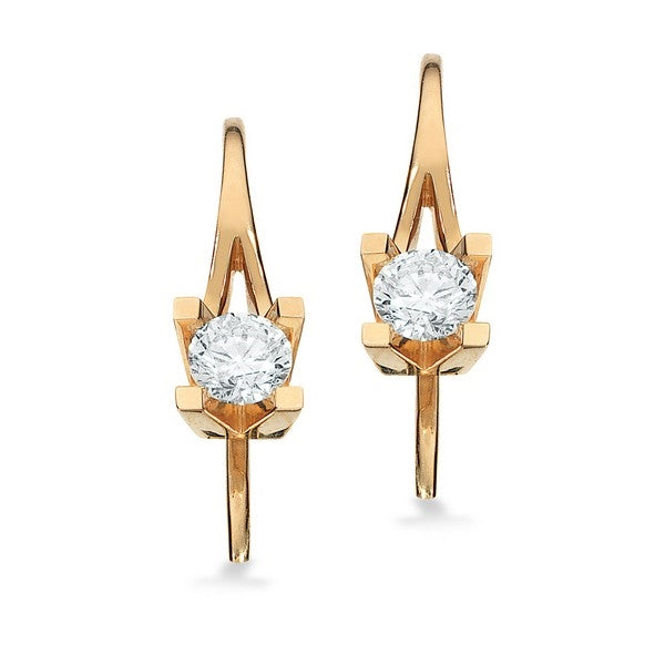 Kleopatra øreringe i 14 karat guld med diamanter (0,10–0,50 ct)