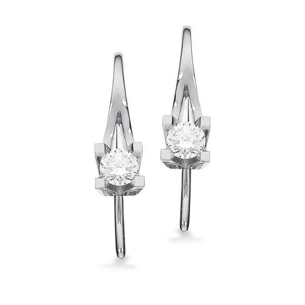 Kleopatra ørebøjler i 14 karat hvidguld med diamanter (0,10–0,50 ct)