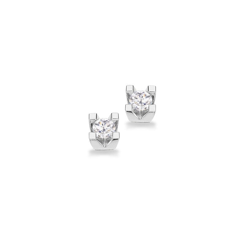 Kleopatra ørestikker i 8 karat hvidguld med 0,10–0,30 ct diamanter