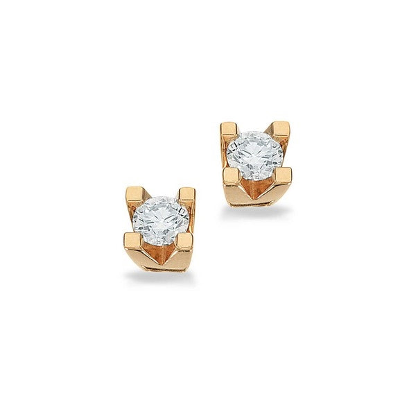 Kleopatra ørestikker i 14 karat guld med diamant (0,10–0,50 ct)