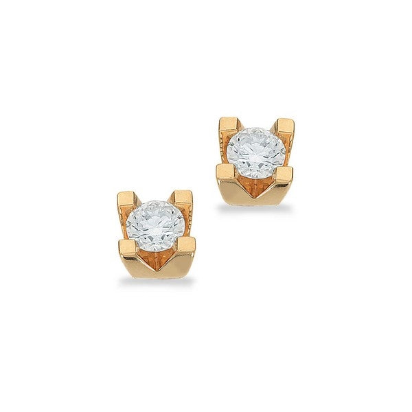 Kleopatra ørestikker i 14 karat guld med diamant (0,10–0,50 ct)