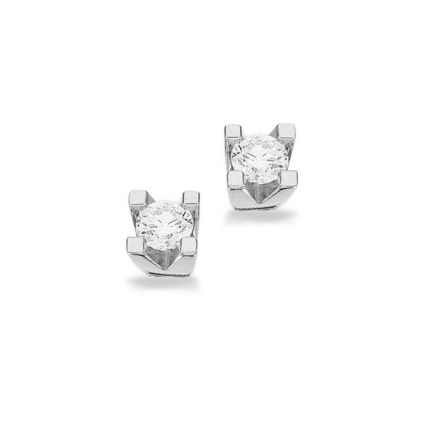 Kleopatra ørestikker i 14 kt hvidguld med diamant (0,10–0,50 ct)