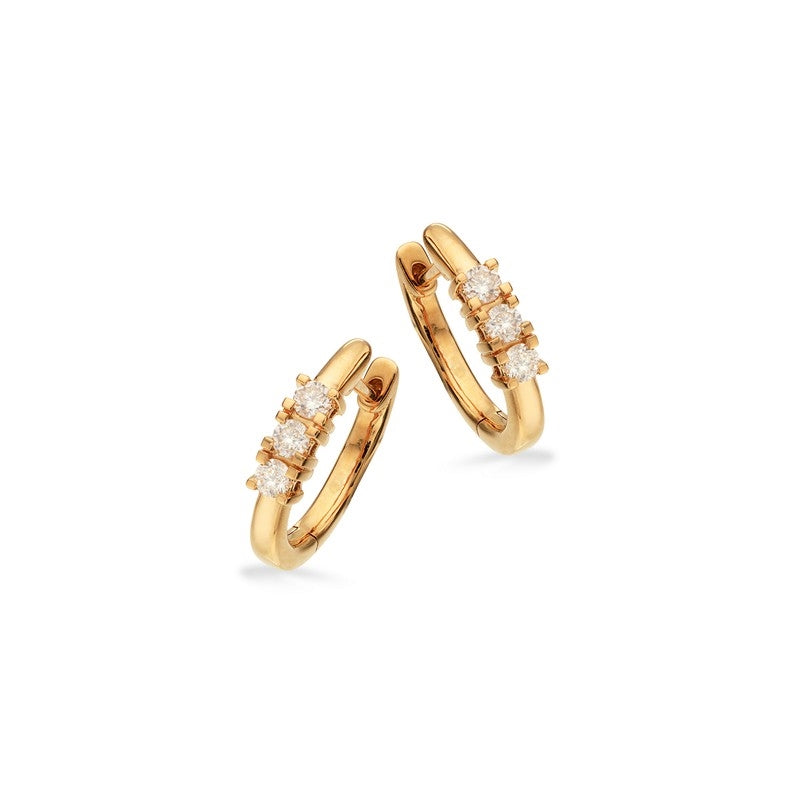 Kleopatra clip-creoler i 14 kt guld med diamanter (0,20 ct eller 0,42 ct)