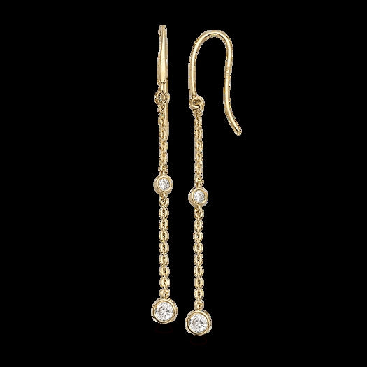 Scrouples øreringe i 8 kt guld med zirkonia