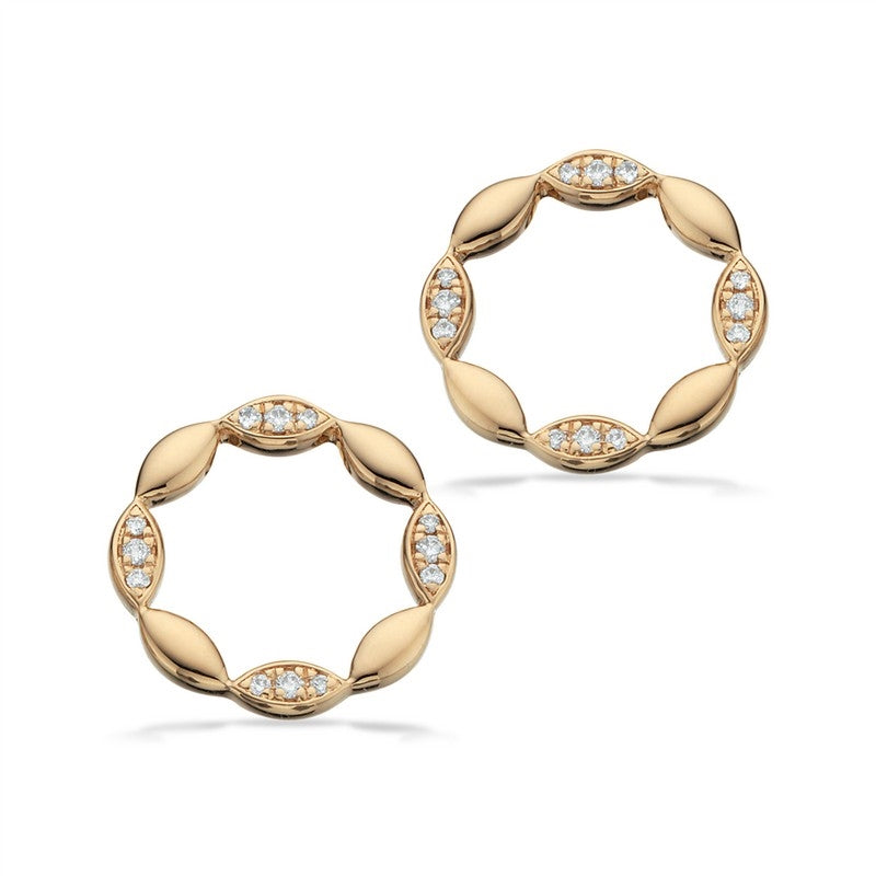 Scrouples øreringe i 14 kt guld med diamanter 0,10 ct