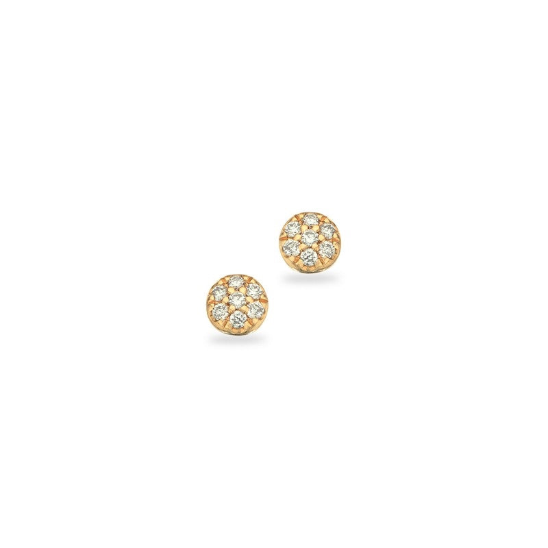 Dazzling polet øreringe fra Scrouples i 14 karat guld med 0,07 ct diamanter.