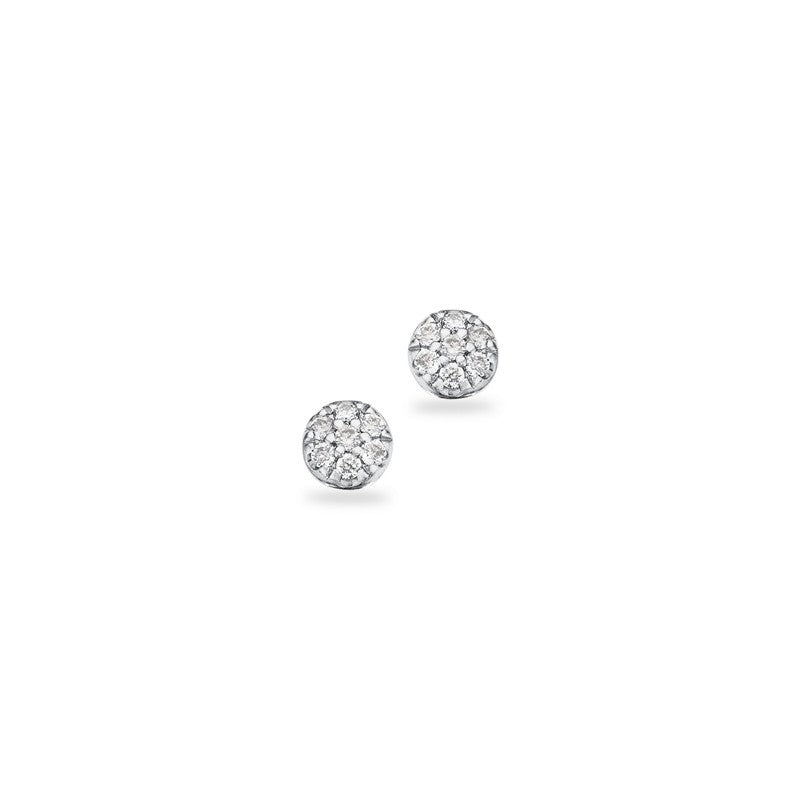 Dazzling øreringe fra Scrouples i 14 karat hvidguld med runde diamanter på i alt 0,07 ct.