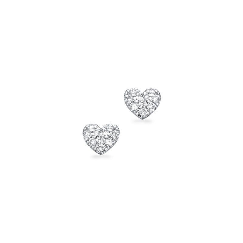 Dazzling hjerteøreringe i 14 karat guld med 0,11 ct diamanter fra Scrouples