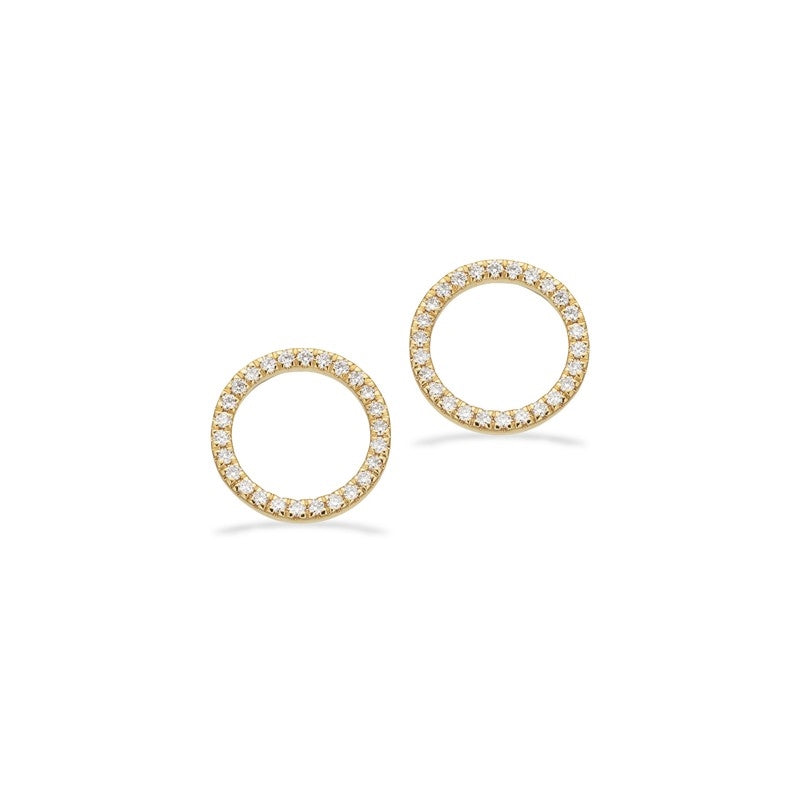 Dazzling Scrouples øreringe i 14 karat guld med 0,18 ct diamanter i rundt design.