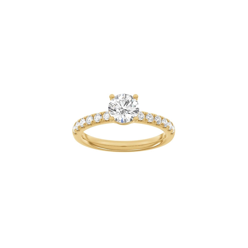 Siersbøl Luxury rund ring i 14 karat guld med 1,4 ct lab-grown diamanter i TW farve og VS2 klarhed.