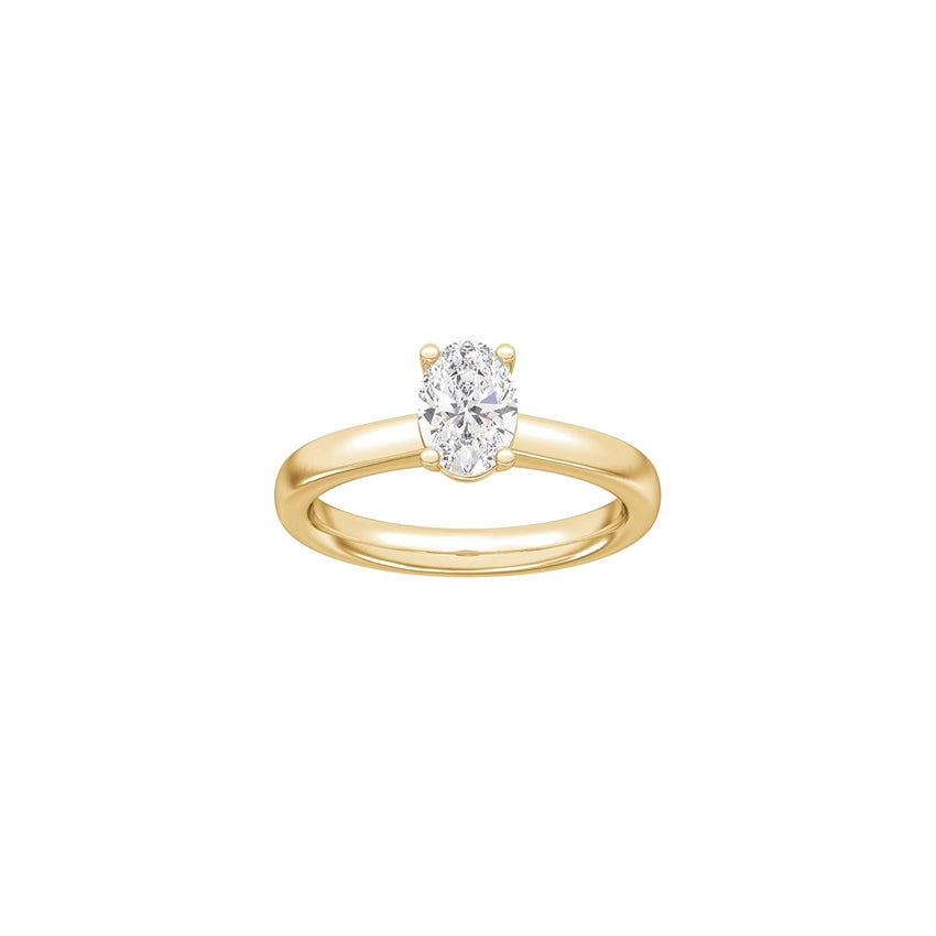 Luxury oval ring fra Siersbøl i 14 karat guld med 1,0 ct lab-grown oval diamant.