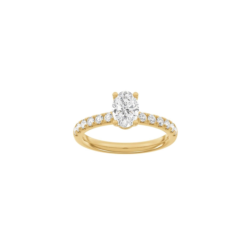 Siersbøl Luxury oval ring i 14 karat guld med 1,4 ct lab-grown diamanter