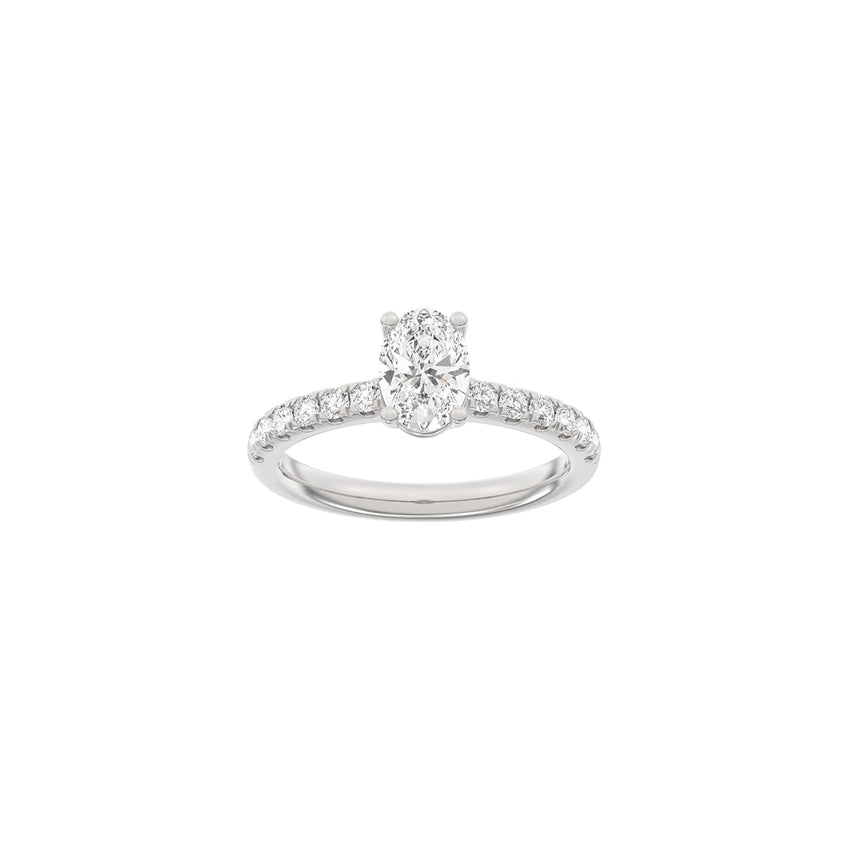 Siersbøl LUXURY oval ring i 14 kt hvidguld med 1,4 ct lab-grown diamanter