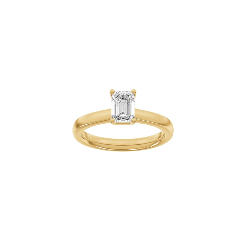 Siersbøl Luxury firkantring i 14 karat roseguld med 1,0 ct lab-grown diamant i firkantet fatning.