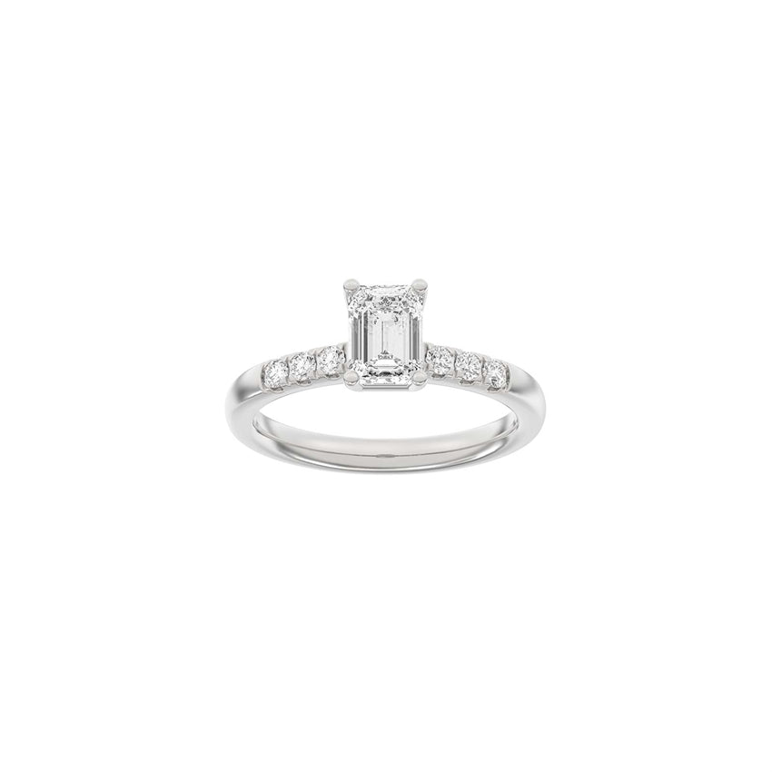 Siersbøl firkantet ring i 14 karat hvidguld med 1,2 ct lab-grown diamanter