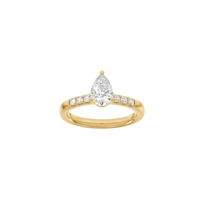 Siersbøl luxury dråbering i 14 karat guld med 1,2 ct lab-grown diamanter i dråbeformet design.