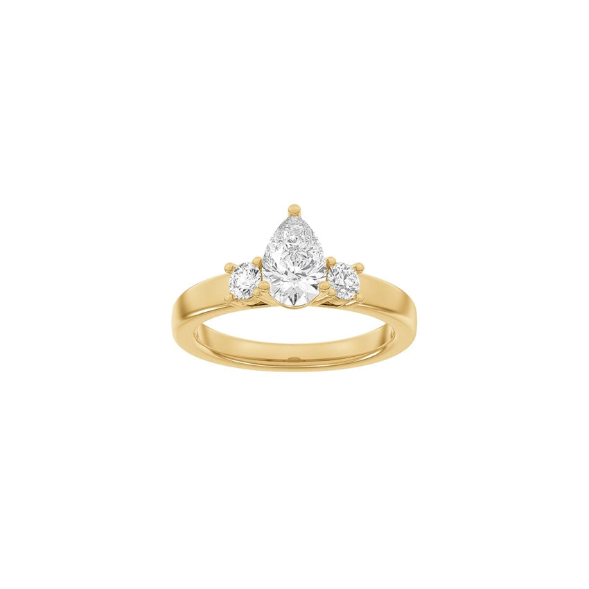 Luxury dråbering i 14 karat guld med 3 lab-grown diamanter i alt 1,33 ct fra Siersbøl.
